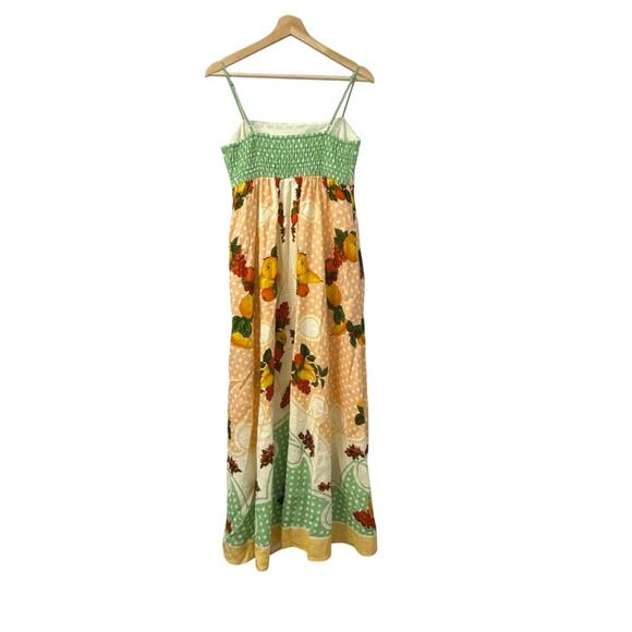 Caroline Constas Fruit Print Linen Blend Maxi Dress Small - Picture 13 of 14